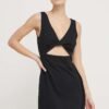 Rochie din bumbac culoarea bej Billabong midi evazata ABJWD00678