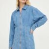 Rochie din denim mini Gestuz mulata 10908770