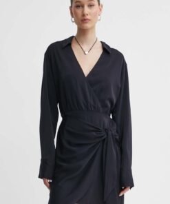 Rochie culoarea negru Abercrombie & Fitch mini drepta