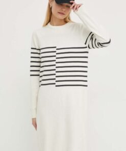 Rochie din amestec de in culoarea negru G-Star Raw mini evazata