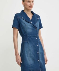 Rochie jeans RDENIM culoarea albastru marin Morgan mini drepta RDENIM