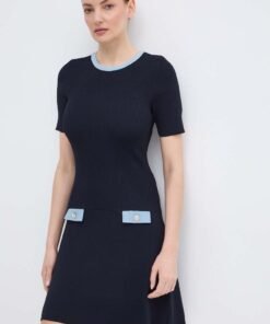 Rochie RMSIX culoarea negru Morgan mini mulata RMSIX