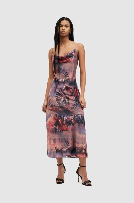 Rochie Haddi culoarea negru AllSaints mini mulata