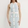 Rochie culoarea turcoaz Elisabetta Franchi maxi mulata AB64742E2
