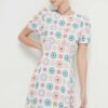 Rochie culoarea alb Desigual mini drepta