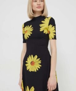 Rochie culoarea negru Desigual mini evazata