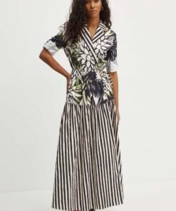 Rochie din bumbac maxi MAX&Co. evazata 2416221043200