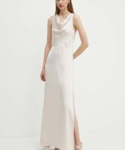 Rochie culoarea bej MAX&Co. maxi evazata