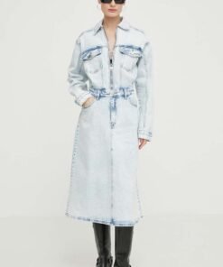 Rochie din denim maxi Gestuz mulata 10908469