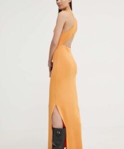 Rochie culoarea portocaliu Gestuz maxi mulata 10909158