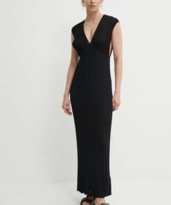 Rochie culoarea negru Gestuz maxi mulata 10908605