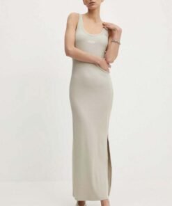 Rochie culoarea galben Gestuz midi evaza?i 10908878