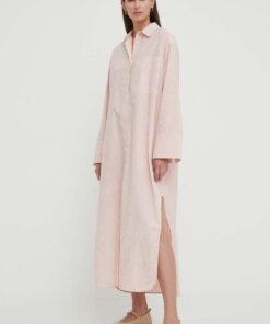 Rochie din bumbac FALLA culoarea bej By Malene Birger mini mulata Q72363003