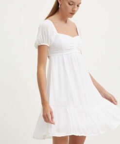 Rochie culoarea alb Hollister Co. mini evazata