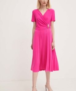 Rochie culoarea roz Joseph Ribkoff midi drepta 243182