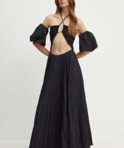 Rochie GIRELLO culoarea maro Luisa Spagnoli mini evazata 541423