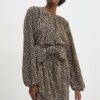 Rochie culoarea auriu Answear Lab mini drepta