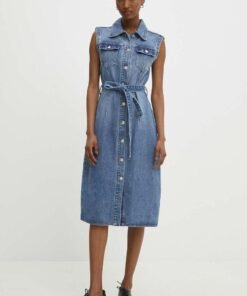 Rochie jeans mini Answear Lab evazata