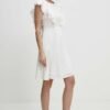 Rochie culoarea alb Answear Lab mini evazata
