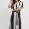 Rochie culoarea bej Answear Lab midi drepta