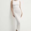 Rochie culoarea alb Answear Lab maxi mulata