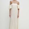 Rochie culoarea bej Answear Lab mini evazata