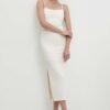 Rochie culoarea bej Answear Lab midi mulata
