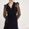 Rochie culoarea negru Answear Lab mini evazata