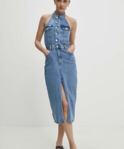 Rochie jeans mini Answear Lab evazata