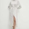 Rochie culoarea alb Answear Lab midi mulata