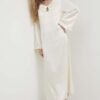 Rochie culoarea bej Answear Lab maxi drepta