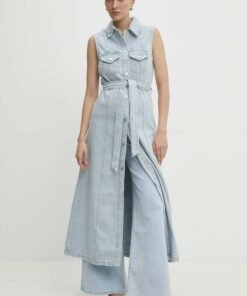 Rochie jeans midi Answear Lab evazata