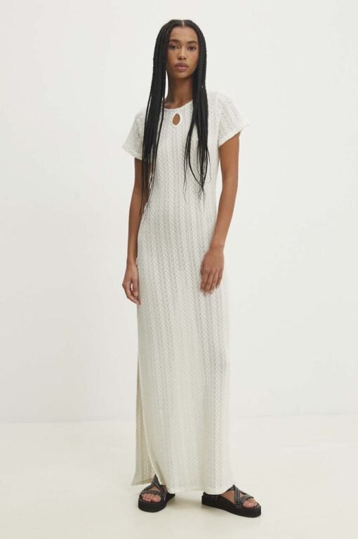 Rochie culoarea alb Answear Lab maxi mulata