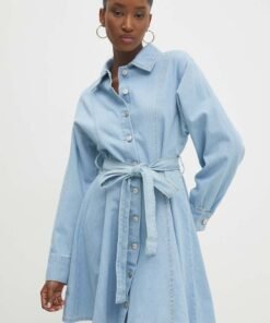 Rochie jeans mini Answear Lab evazata