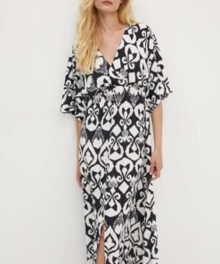 Rochie culoarea negru Answear Lab maxi evazata