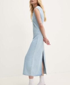 Rochie jeans midi Answear Lab evazata