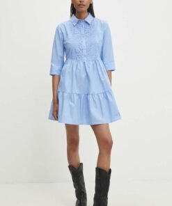 Rochie din bumbac mini Answear Lab evazata
