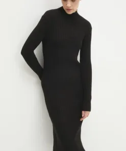 Rochie culoarea negru Answear Lab midi mulata