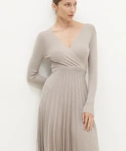 Rochie culoarea gri Answear Lab mini evazata