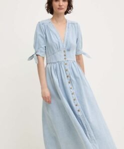 Rochie jeans midi Answear Lab drepta