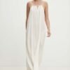 Rochie culoarea bej Answear Lab maxi oversize