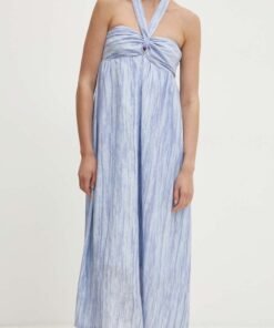 Rochie din in maxi Answear Lab evazata