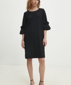 Rochie din lana culoarea gri Answear Lab maxi oversize