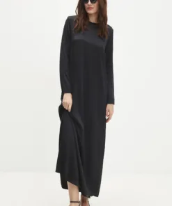 Rochie culoarea negru Answear Lab maxi drepta