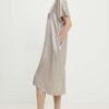 Rochie culoarea bej Answear Lab midi drepta