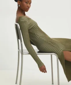 Rochie culoarea verde Answear Lab midi mulata