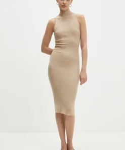 Rochie culoarea maro Answear Lab mini mulata