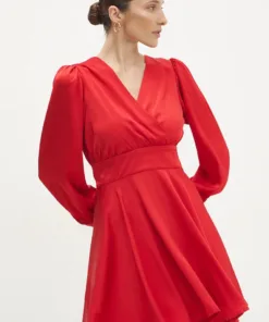 Rochie culoarea rosu Answear Lab mini evazata