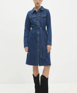 Rochie jeans mini Answear Lab evazata