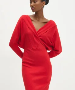 Rochie culoarea rosu Answear Lab mini mulata